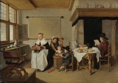 Una familia en un interior de Quirijn van Brekelenkam
